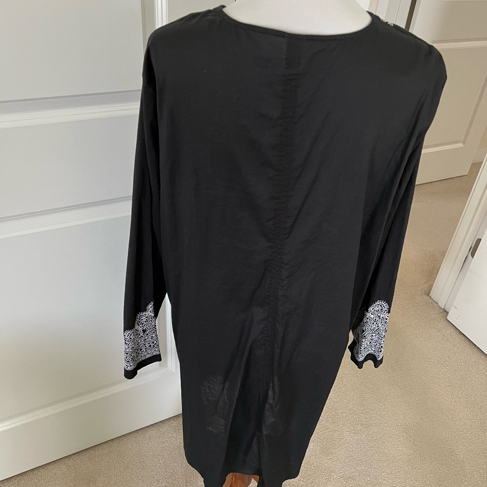 Tropical Escape Women's Cotton Swimsuit Coverup Tunic Size 1X - Picture 4 of 5